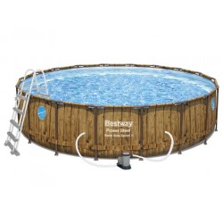 Piscina Power Steel Wood Swim Vista 549 x 122 cm cu accesorii